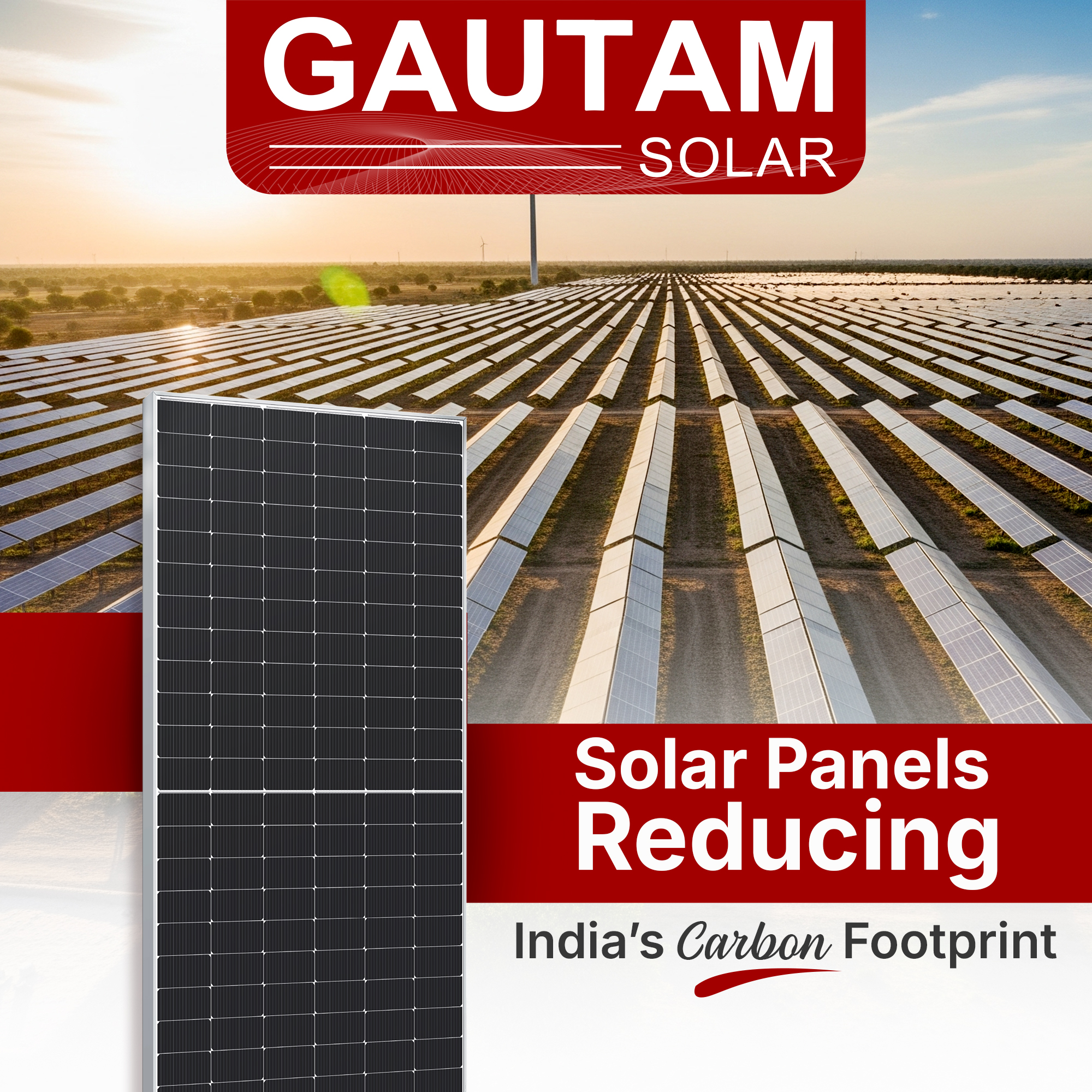 Solar Panels Reducing India’s Carbon Footprint.